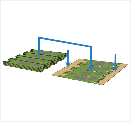 ［Image］PCB placer： HDI 基板用高精度框架排列机